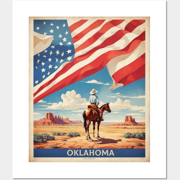 Oklahoma United States of America Tourism Vintage Poster Wall Art by TravelersGems